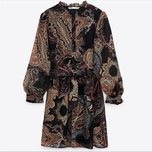 Zara Paisley Printed Dress